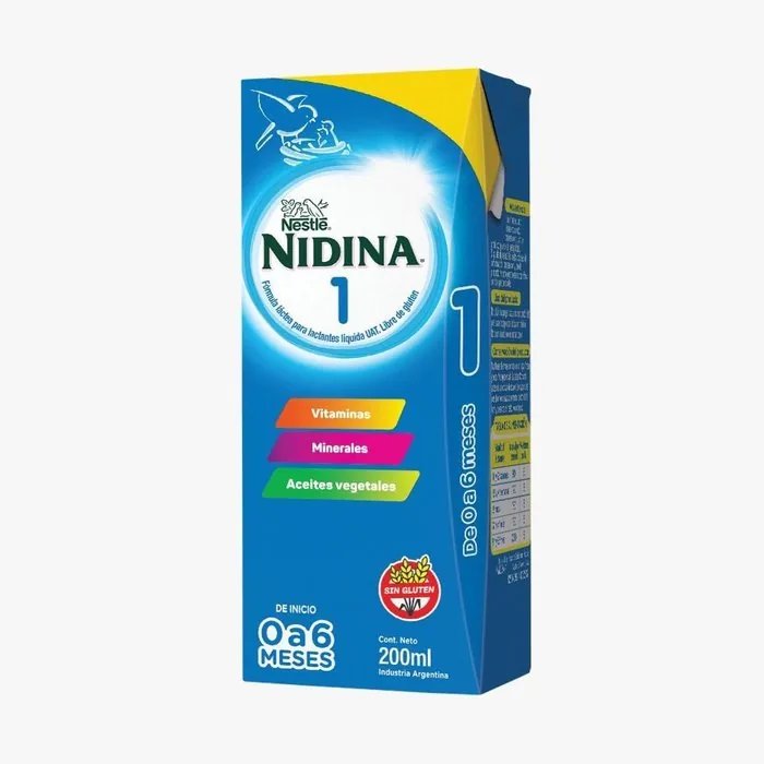 Nidina 1 Leche Infantil Líquida – x 200 ml – Droguería Rofren Córdoba