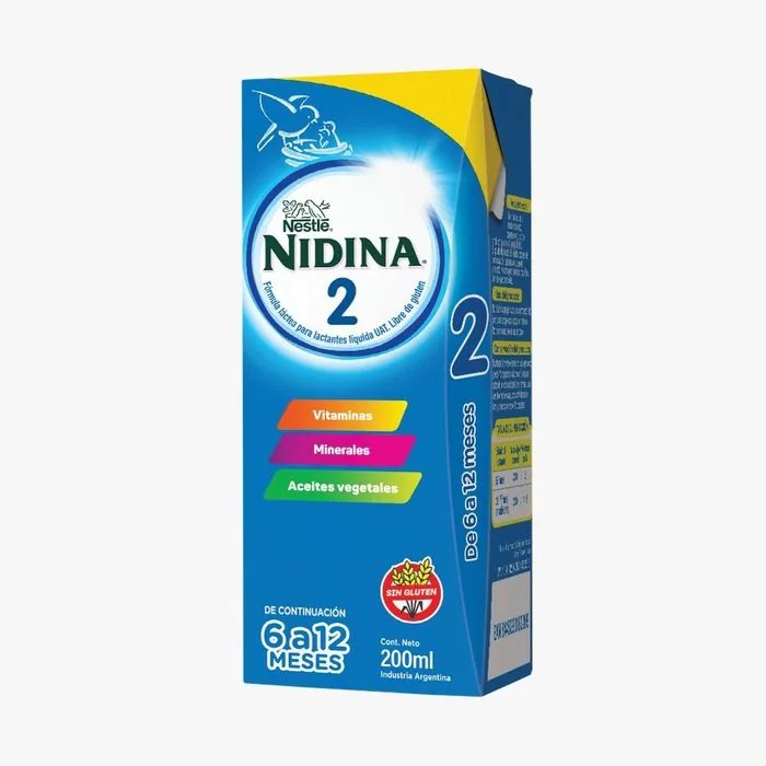 Nidina 2 Leche Infantil Líquida – x 200 ml – Droguería Rofren Córdoba
