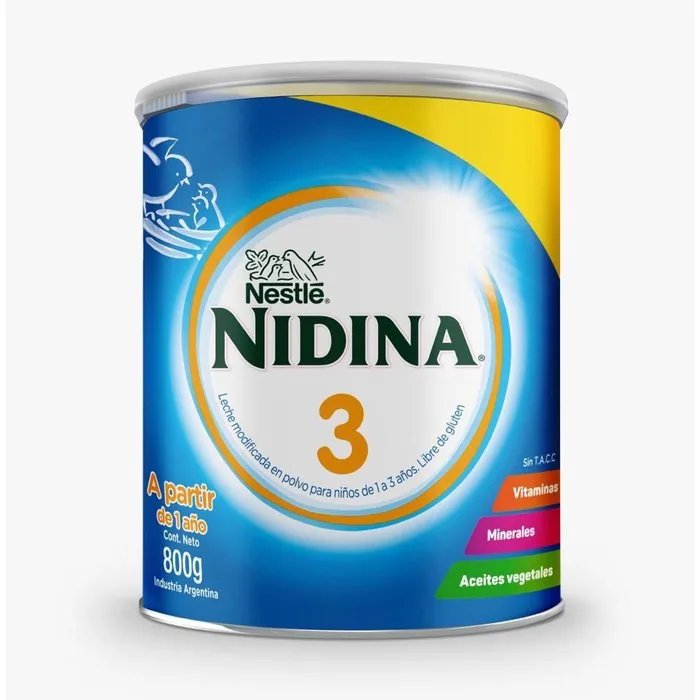 Nidina 3 Leche de Crecimiento en Polvo – Lata x 400 gr – Droguería Rofren Córdoba